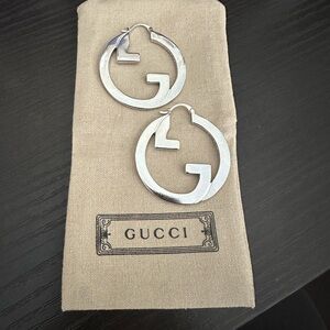 Gucci Silver Hoop Earrings